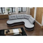 Sedežna garnitura ANJA 2 . Kotna sedežna garnitura ANJA 2 je zelo praktična in funkcionalna. Narejena je v kombinaciji kvalitetnega umetnega usnja in blaga.