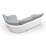 Sedežna garnitura ANJA 2 . Kotna sedežna garnitura ANJA 2 je zelo praktična in funkcionalna. Narejena je v kombinaciji kvalitetnega umetnega usnja in blaga.