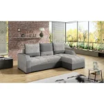 Sedežna garnitura CIRILJ 1 . Kotna sedežna garnitura CIRILJ 1 je iz zelo kvalitetnega materiala in dobavljiva po odlični ceni. Sedežna je vzmetena z