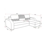 Sedežna garnitura CIRILJ 1 . Kotna sedežna garnitura CIRILJ 1 je iz zelo kvalitetnega materiala in dobavljiva po odlični ceni. Sedežna je vzmetena z