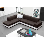 Sedežna garnitura DARKO . Kotna sedežna garnitura DARKO je odlična garnitura po odlični ceni. Narejena v kombinaciji umetnega usnja in blaga. Zraven