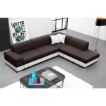 Sedežna garnitura DARKO . Kotna sedežna garnitura DARKO je odlična garnitura po odlični ceni. Narejena v kombinaciji umetnega usnja in blaga. Zraven