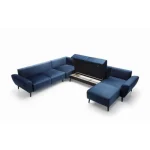 Sedežna garnitura DEJA U . Sedežna garnitura DEJA U je primerna za vse, ki imajo dodaten prostor in se ga ne bojijo izkoristiti za udoben počitek. Narejena