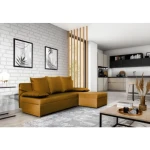 Sedežna garnitura GINA LUX . Sedežna garnitura GINA LUX je kotna sedežna garnitura izjemne kvalitete po ugodni ceni. Sedežna ima tudi pomožno ležišče