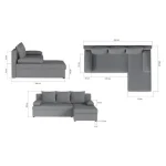 Sedežna garnitura GINA rjavo blago . Sedežna garnitura GINA je kotna sedežna garnitura izjemne kvalitete po ugodni ceni. Sedežna ima tudi pomožno