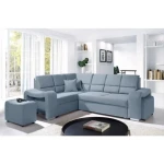 Kotna sedežna garnitura KIKI je zelo praktična in funkcionalna. Narejena iz kakovostnega blaga. Garnitura ima levi ali desni kot, katerega morate izbrati.