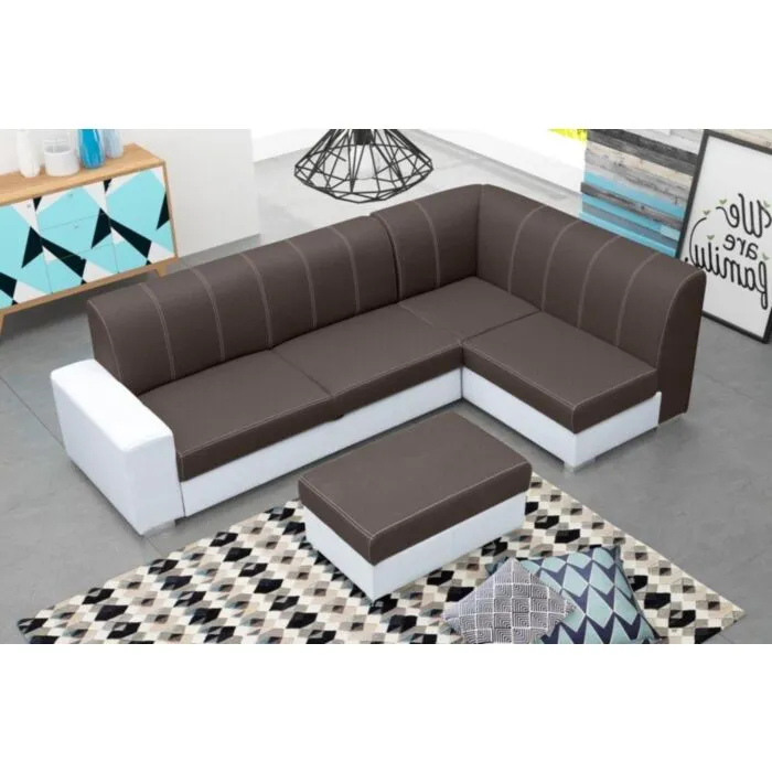 Sedežna garnitura MISTER + tabure Sedežna garnitura MISTER + tabure . Sedežna garnitura MISTER + tabure je zelo praktična in funkcionalna. Narejena je v kombinaciji umetnega usnja ter blaga.