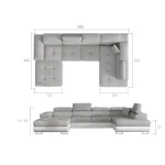 Sedežna garnitura RODRIGO - Z - levi kot . Sedežna garnitura RODRIGO- Z je moderna in kvalitetna. Ima nastavljive vzglavnike ter vsebuje zaboj za