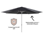 SENČNIK NATERIAL SRED. AURA II D400 T.SIV ALU, JEKLO 250G 8 KOTNI - slika 10