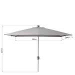 SENČNIK NATERIAL SRED. SONO II LED 290X290 RJAV, ALU, 250G - slika 11