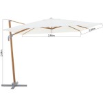 SENČNIK NATERIAL STRAN. AGORA 290X290 BEL ALU, JEKLO 250G - slika 11