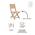 SET 2 JEDILNIH STOLOV SOLARIS II ORIGAMI FSC AC HONEY WOOD - slika 12