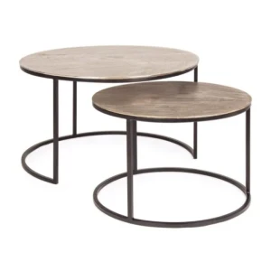 Set 2 klubskih mizic AMIRA X34 TO . Set 2 klubskih mizic AMIRA X34 ima kovinsko konstrukcijo in aluminijasti vrh. Mize so odličen kos pohištva za vsak