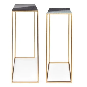 Set 2 konzola DESUR . Set 2 konzol DESUR je sodoben in stiliziran dodatek za vaš prostor. Kovinski okvirji zagotavljajo trdnost in stabilnost, medtem ko