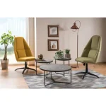 Set 3 klubskih mizic HELIOS vas bo navdušil s svojo preprosto eleganco in minimalističnim stilom. Tri barve, ki pridejo v kompletu, se lepo ujamejo z večino