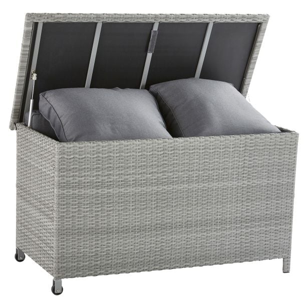 SKRINA DAVOS FIX WHEELS WICKER-ALU GREY 120X60X68 SKRINA DAVOS FIX WHEELS WICKER-ALU GREY 120X60X68