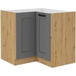 Kuhinjo LIMA je možno naročiti v kompletu (Kuhinjski bloki LIMA) ali pa po posameznih elementih po vaši izbiri. Spodnja kotna omara LIMA 90x90D je