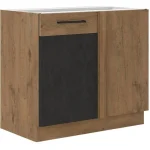 Spodnja kotna omara PARIZ 105D . Kuhinjo PARIZ je možno naročiti v kompletu (Kuhinjska bloka PARIZ) ali pa po posameznih elementih po vaši izbiri. Spodnja