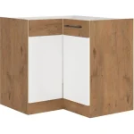 Spodnja kotna omara PARIZ GLOS 90 x 90D . Kuhinjo PARIZ je možno naročiti v kompletu (Kuhinjska bloka PARIZ) ali pa po posameznih elementih po vaši izbiri.