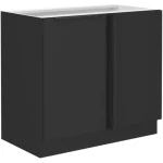 Kuhinjo SAŠA je možno naročiti v kompletu (Kuhinjski bloki SAŠA) ali pa po posameznih elementih po vaši izbiri. Spodnja kotna omara SAŠA 105D ima vrata