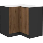 Kuhinjo SILVA je možno naročiti v kompletu (Kuhinjski bloki SILVA) ali pa po posameznih elementih po vaši izbiri. Spodnja kotna omara SILVA 90 x 90D je