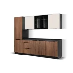 Kuhinjo SILVA je možno naročiti v kompletu (Kuhinjski bloki SILVA) ali pa po posameznih elementih po vaši izbiri. Spodnja kotna omara SILVA 90 x 90D je