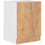 Spodnja omara ARA 60D . Spodnja omara ARA 60D je sestavljena iz fronte in korpusa iz MDF plošče, debeline 16 mm. Robovi so iz melamina. Na voljo je v barvi