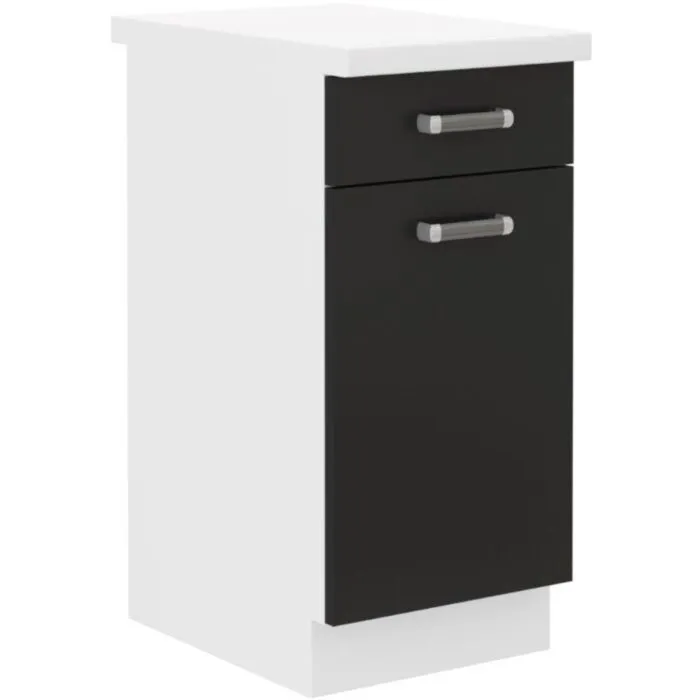 Spodnja omara DELTA 40D 1S . Kuhinjo DELTA je možno naročiti v kompletu (Kuhinjski bloki DELTA) ali pa po posameznih elementih po vaši izbiri. Elementi