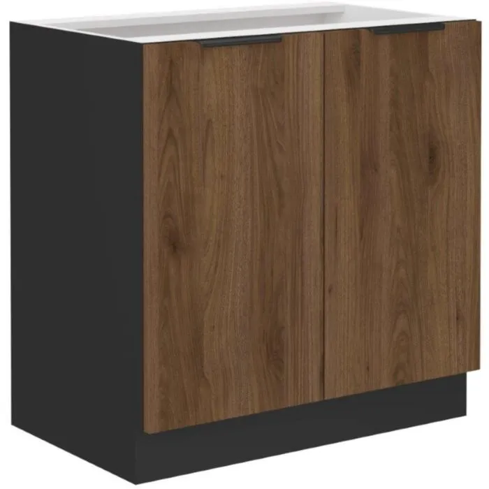 Spodnja omara SILVA 80D . Kuhinjo SILVA je možno naročiti v kompletu (Kuhinjski bloki SILVA) ali pa po posameznih elementih po vaši izbiri. Spodnja omara