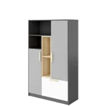 Srednja knjižna omara SIVKO . Srednja knjižna omara SIVKO je eleganten kos pohištva, ki popestri vaš prostor. Njen poseben dizajn vas bo navdušil, saj