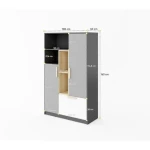 Srednja knjižna omara SIVKO . Srednja knjižna omara SIVKO je eleganten kos pohištva, ki popestri vaš prostor. Njen poseben dizajn vas bo navdušil, saj