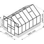 STEKLEN RASTLINJAK VITAVIA CASSANDRA 9900 ESG 3MM ČRNA 2.6X3.8M - slika 3