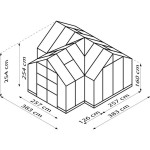 STEKLEN RASTLINJAK VITAVIA CLARUS ESG3MM ČRNA 276X383X383 - slika 2