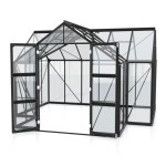 STEKLEN RASTLINJAK VITAVIA CLARUS ESG3MM ČRNA 276X383X383
