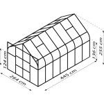 STEKLEN RASTLINJAK VITAVIA DIANA 11500 ESG 3MM ČRNA 2.6X4.4M - slika 4