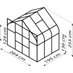STEKLEN RASTLINJAK VITAVIA DIANA 5000 ESG 3MM 2.6X2M SMARAGDNA - slika 3