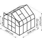 STEKLEN RASTLINJAK VITAVIA DIANA 6700 ESG 3MM ČRNA 2.6X2.6M - slika 4