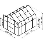 STEKLEN RASTLINJAK VITAVIA DIANA 8300 ESG 3MM ČRNA 2.6X3.2M - slika 3