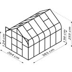STEKLEN RASTLINJAK VITAVIA DIANA 9900 ESG 3MM ČRNA 2.6X3.8M - slika 3