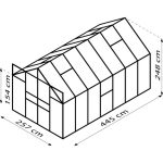 STEKLEN RASTLINJAK VITAVIA JUPITER 11500 ESG 3MM ČRNA 2.6X3.8M - slika 3