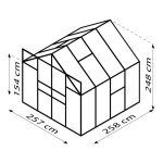 STEKLEN RASTLINJAK VITAVIA JUPITER 6700 ESG 3MM ALU 2.6X2.6M - slika 7