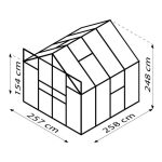 STEKLEN RASTLINJAK VITAVIA JUPITER 6700 ESG 3MM SMARAGDNA 2.6X2.6M - slika 6