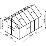 STEKLEN RASTLINJAK VITAVIA JUPITER 9900 ESG 3MM SMARAGDNA 2.6X3.8M - slika 3