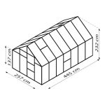STEKLEN RASTLINJAK VITAVIA MERIDIAN 1 11500 ESG3MM ALU 2.6X4.45M - slika 9