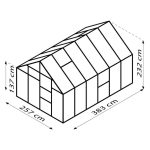 STEKLEN RASTLINJAK VITAVIA MERIDIAN 1 9900 ESG3MM SMARAGDNA 2.6X3.8M - slika 6