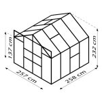 STEKLEN RASTLINJAK VITAVIA MERIDIAN 2 6700 ESG3MM ALU 2.6X2.6M - slika 8