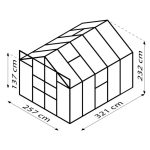 STEKLEN RASTLINJAK VITAVIA MERIDIAN 2 8300 ESG3MM ČRNA 2.6X3.2M - slika 6