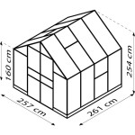 STEKLEN RASTLINJAK VITAVIA OLYMP 6700 ESG 3 MM ČRNA 254X258X254 - slika 2
