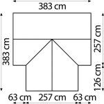 STEKLEN RASTLINJAK VITAVIA ORANŽERIJA SIRIUS ESG 3MM ČRNA 3.8X3.8M - slika 5