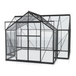STEKLEN RASTLINJAK VITAVIA ORANŽERIJA SIRIUS ESG 3MM ČRNA 3.8X3.8M